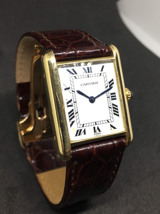 cartier tank solid gold