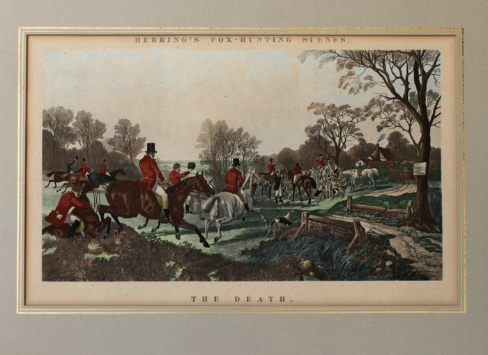 John Frederick Herring (1795-1865) - Fox-hunting Scene: The Death