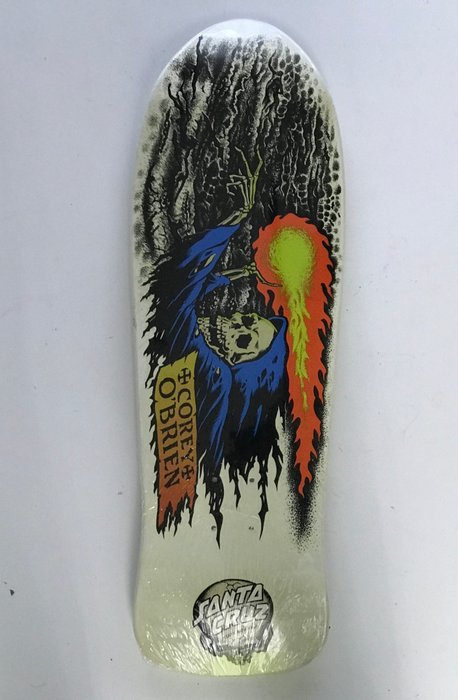Skateboard deck (new old stock) - Santa Cruz - Corey O'Brien Reaper very limited white Colour Reissue - reissue of 2006 of the original from 1980s