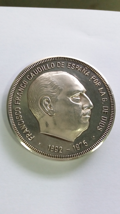 Spain - Medal - 1975 - Francisco Franco Caudillo de España (Warlord of Spain) - 2 silver ounces
