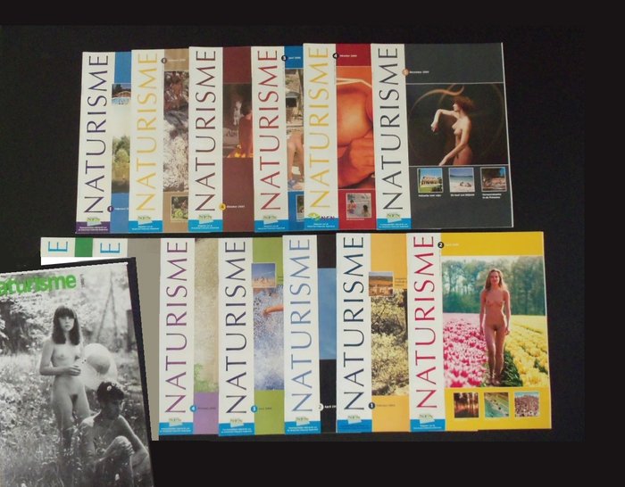 Een verzameling van 42 'blootgewone' Naturistentijdschriften