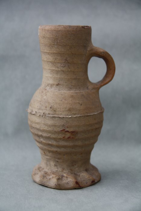 Jacoba stoneware jug, Siegburg - Germany, height 16.2 cm, 15th century