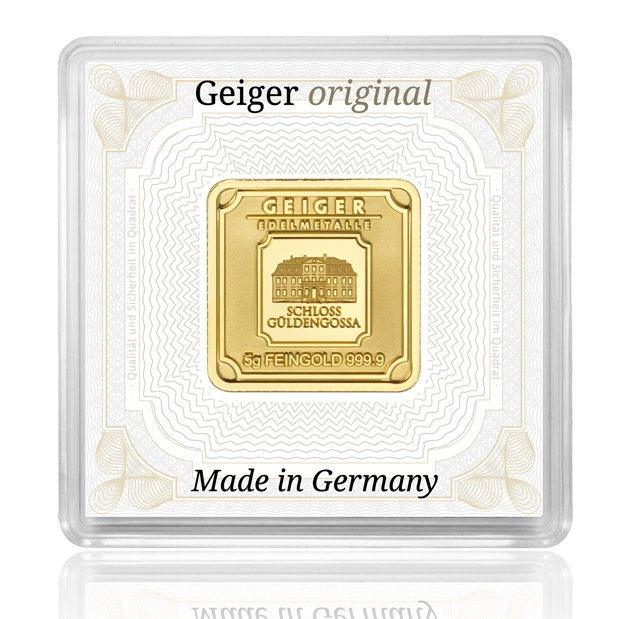 5 grammi - Oro .999 - Geiger Goldbarren mit Seriennummer in Box - UV Schutz - Sigillato e con certificato