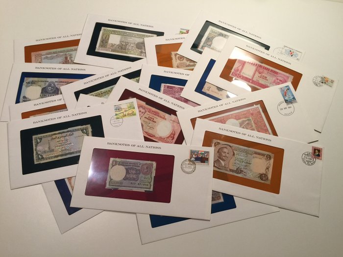International - Franklin Mint collection “Banknotes of all nations” = 28 pieces