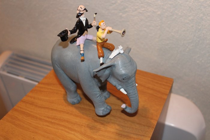 Hergé - Statuette Moulinsart 46910 - Tintin et L'éléphant - (1998)