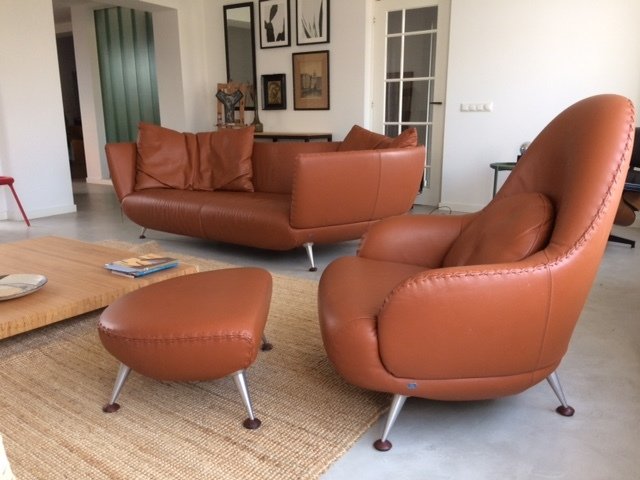 Mathias Hoffmann - DS 102 sofa, armchair and ottoman - De Sede