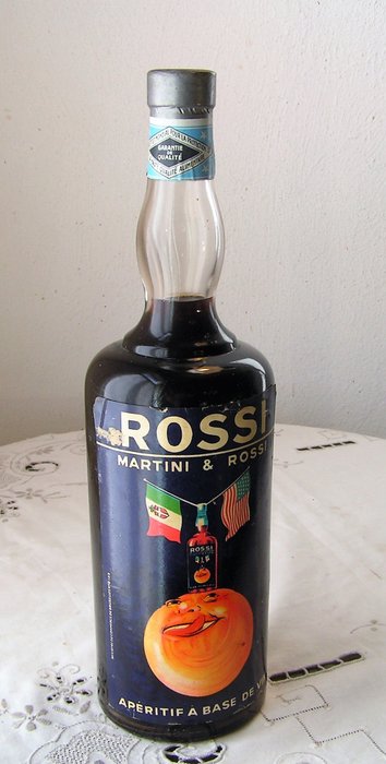 Rossi - Martini & Rossi _ Aperitif - Bottled 1940s - with a extra label, designed by the artist Jean Droit (1884 - 1961)