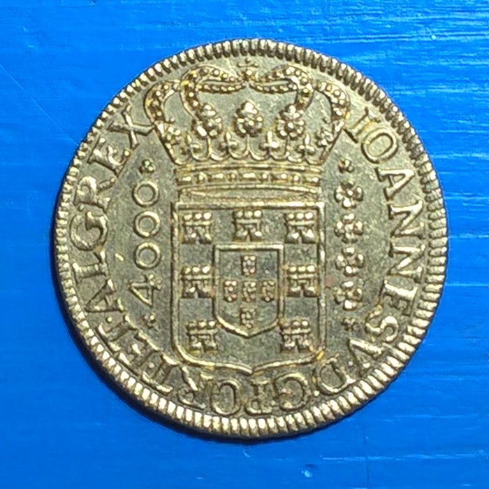 Brazil – Portugal Monarchy – D. João V (1706-1750) – Coin (4800 Reis) – 1719 B – Bahia – Gold
