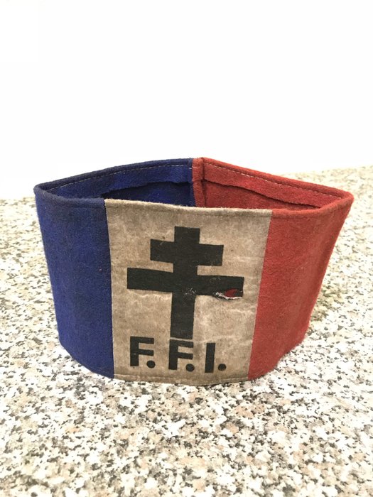 Brassard Force Française Intérieur F.F.I (French Résistance ) WW2