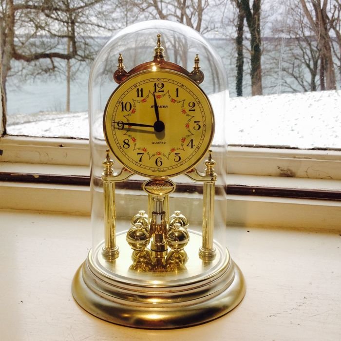 Vintage STAIGER Pendulum Table Clock - Quartz Movenent - German Style