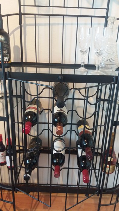 Large Wrought Iron Wine Rack Liquor Cabinet Catawiki
