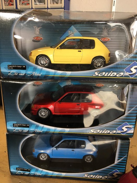 Solido - Scale 1/18 - Lot of 4 Peugeot 205 GTI Tuning
