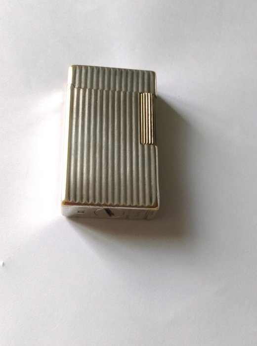Silver plated St. Dupont lighter, line 1 b s