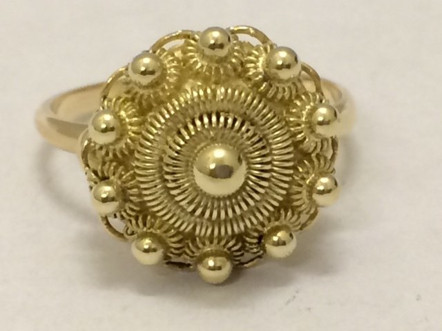 Antique 14k gold Zeeuwse knot ring - 1920 - Walcheren - Ring size: 18.25 mm