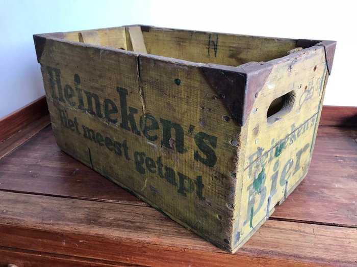 Wooden Heineken crate - Heineken’s het meest getapt - 1959