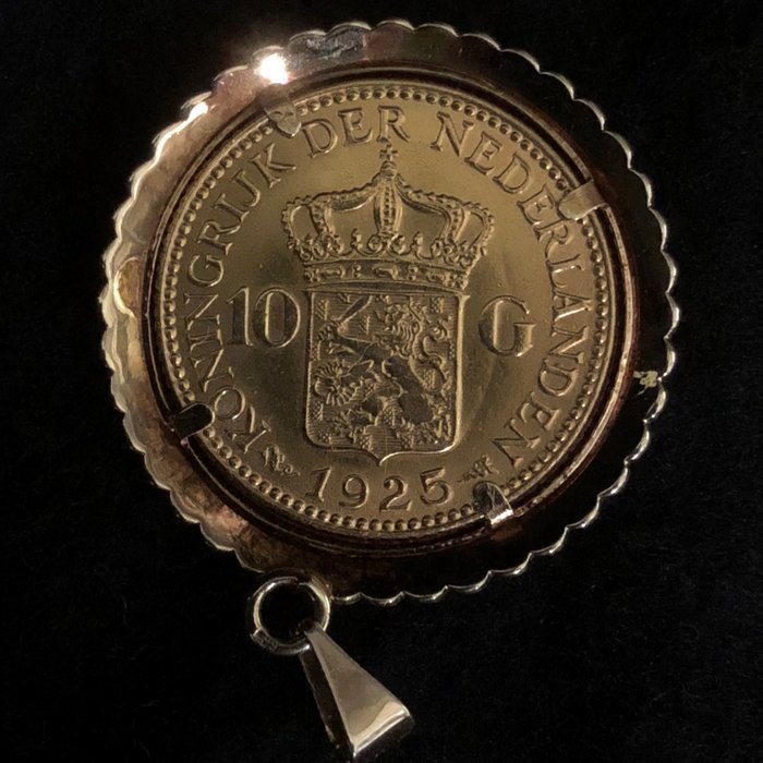 The Netherlands - 10 guilders 1925 in gold pendant - gold