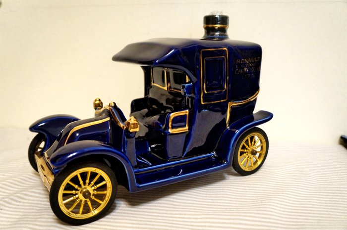 Cognac Renault Carte Noire Extra Ceramic Blue Antique Car