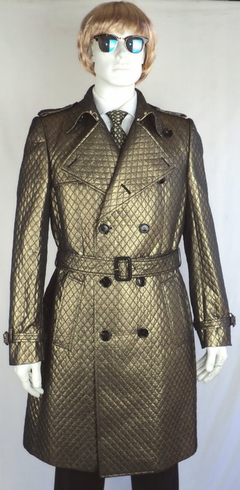 burberry gold trench coat
