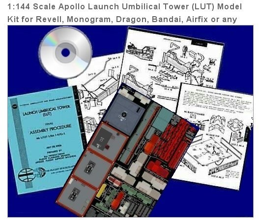 Launch Umbilical Tower LUT Craft Model for Monogram,Airfix 144 Saturn V PLS.READ 