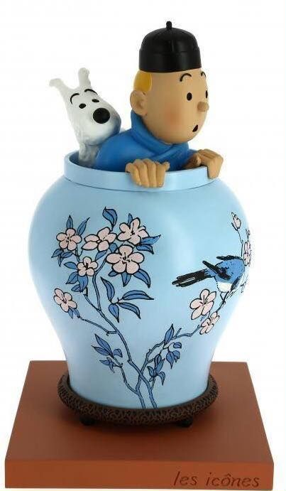 Tintin - Statuette Moulinsart 46401 - Potiche du Lotus Bleu - Collection Icones (2017)
