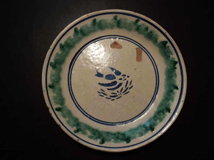 Antique Plate Fangotto, Ceramics of Caltagirone