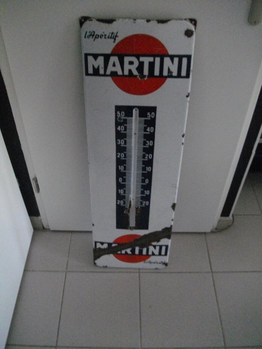 Thermomètre émaillé MARTINI - 1950 - France