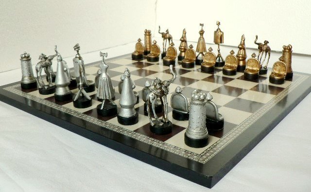 Salvador Dali sculptural chess set