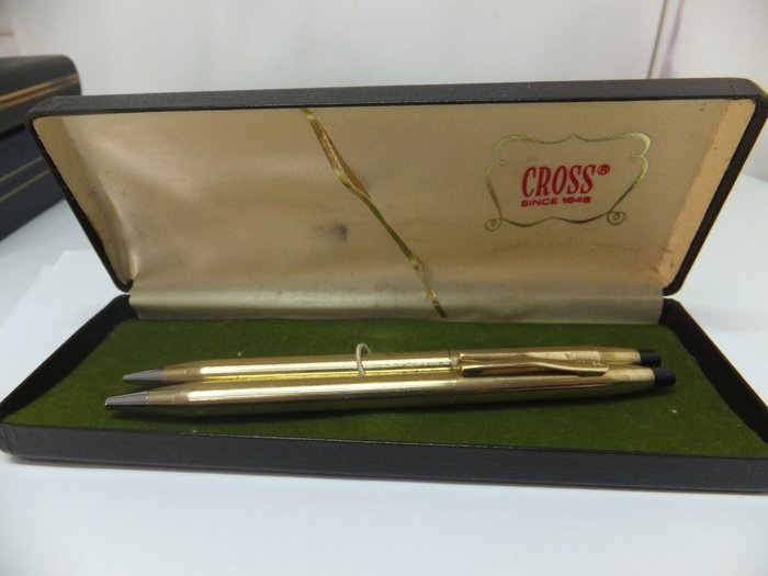 Vintage set Cross Ballpoint & Mechanical Pencil - 1/20 10kt Rolled Gold - Made in Ireland