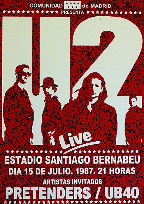 U2 with Pretenders & UB40 – 1987 Madrid – Joshua Tree Tour