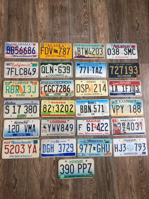 All 50 States License Plates 2018