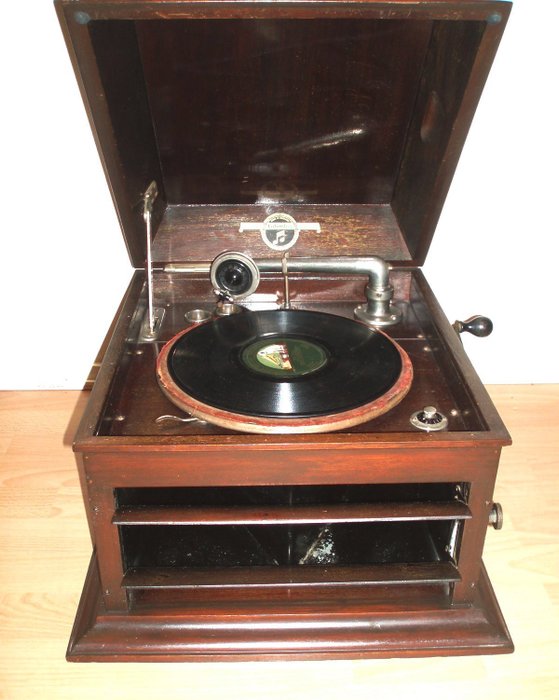  Tafelmodel grammofoon -Viva tonal  columbia grafonola -ca 1e helft 20e eeuw, Engeland