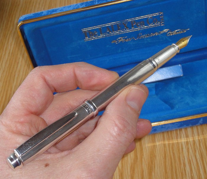 The Lalex Pen Co. sterling silver fountain pen from "The Four Seasons Collection" - parallel lines finish - very nice !