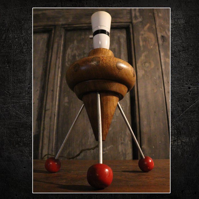 Vintage Sputnik Table Lamp Teak, Sputnik Table Lamp Vintage