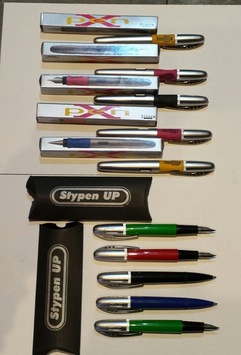 Fountain pens and ballpoint pens of the Stypen brand (Small pens collection, for school and hobby)