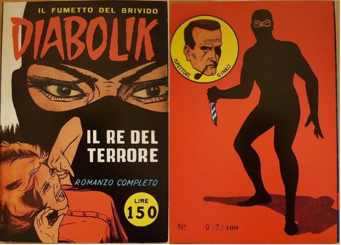 "Diabolik" no. 1 "Il Re del Terrore" Astorina reprint for the 30th Anniversary - 1992