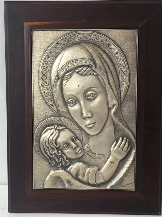 Picture depicting a Madonna with Child - Made in Italy - 1980s - Ottaviani