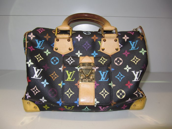 Louis Vuitton - Speedy 30 black monogram multicolore Handbag - Catawiki