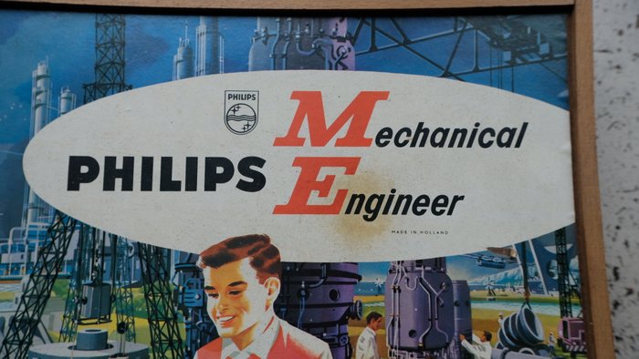Philips Mechanical Engineer ME 1200 - (technical) construction kit - Made in Holland - 1966