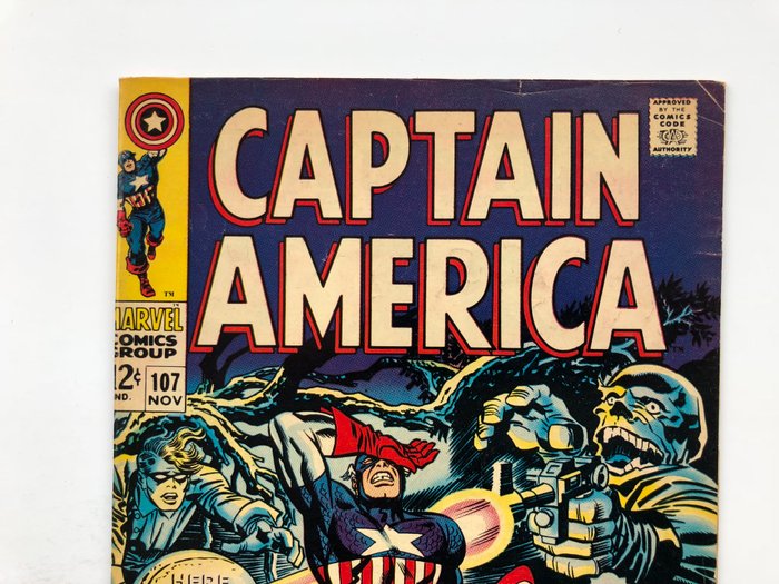 Details about   Captain America #107  Nov 1968  Red Skull & Hitler Cover!! 