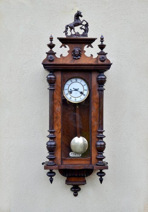 Eclectic German Wall Clock  - JUNGHANS - c 1910-20