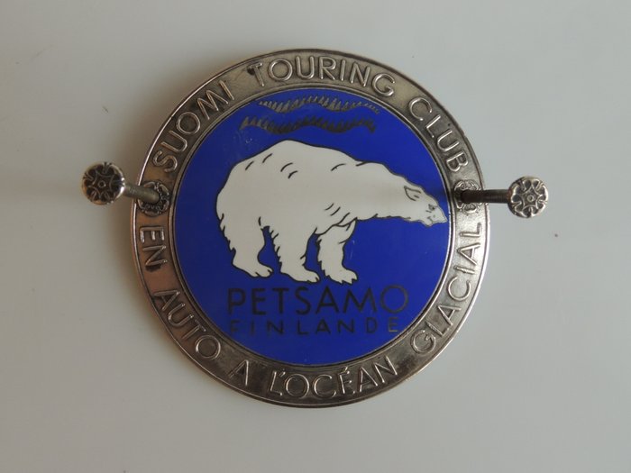 Finland; Suomi Touring Club  badge- En auto à l’Océan glacial - Petsamo - circa 1950