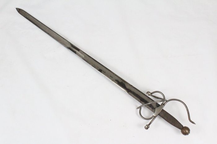 Sword from Toledo, Spain, with a Handle with an Iron Braid and Decorations