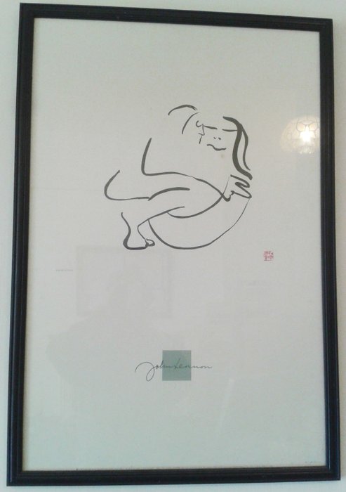 John Lennon Limited Edition lithograph print titled "HUG"; limited edition numbered 648/3000e