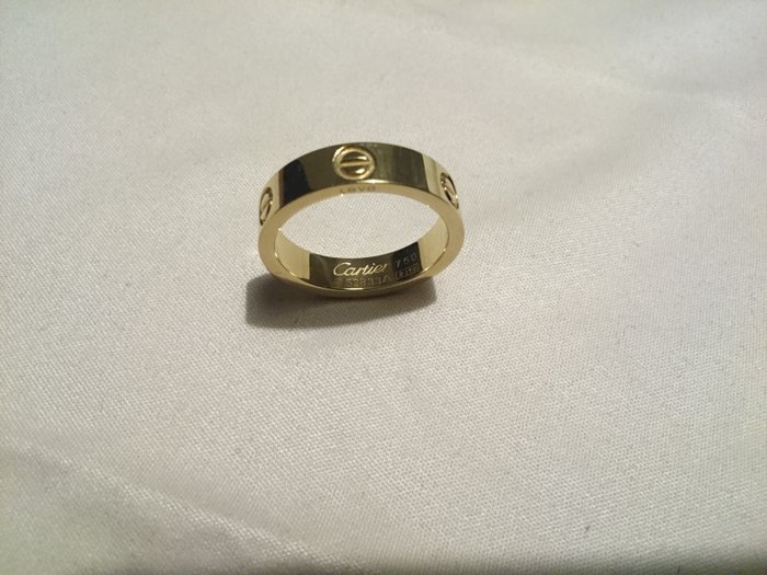 Love ring in 18 kt yellow gold, Italian 
