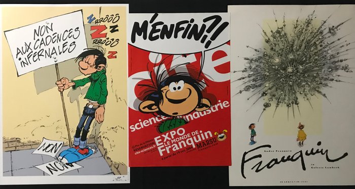 Franquin, André - 3x Affiche Gaston Lagaffe - (1991/2006)