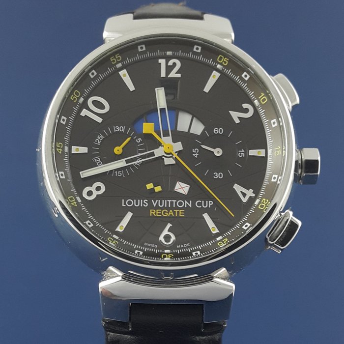 LOUIS VUITTON Louis Vuitton Cup Tambour Regatta Q102D Quartz Men's  Watch #118868