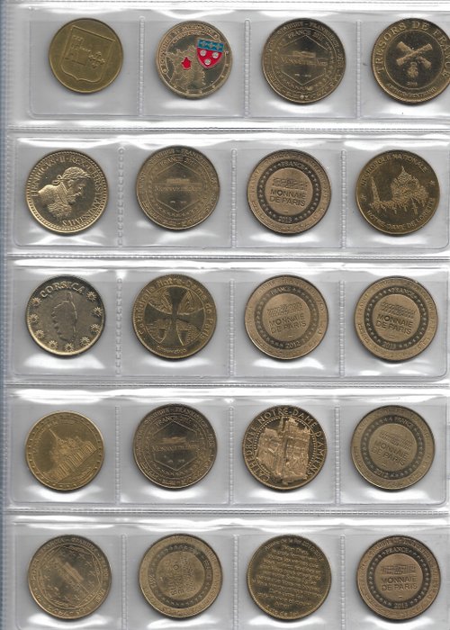 France - Collection of 37 medals (Monnaie de Paris, tourist tokens, etc) from the 20th century