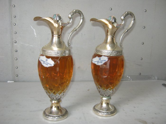 2 Crema Cacao Buton - Silver Decanters 928 - bottled 1970s