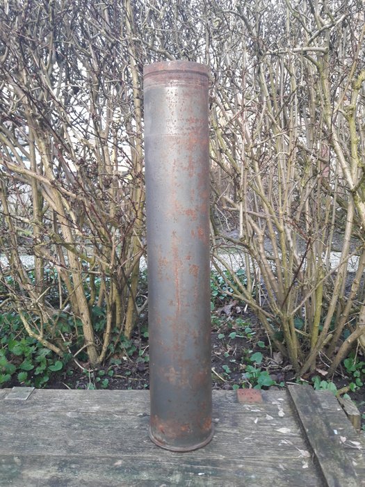 Lacquered steel German 8.8 cm Flak 18 shell from 1943 - Steel case Flak 8.8 cm.