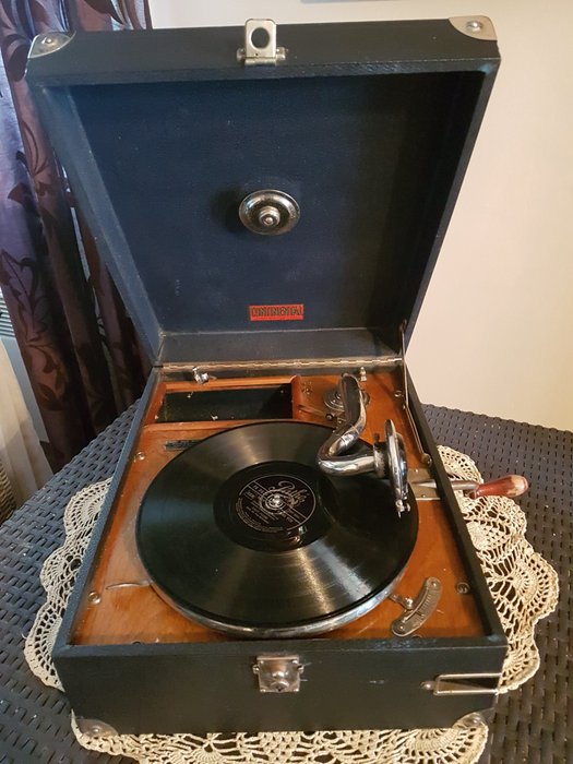  Ancien phonographe gramophone portable Continental type 4045 N 16726